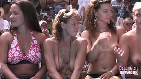 Amateur Stripping Contest At A Nudist Resort
