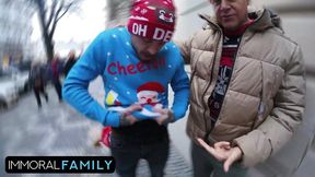 Chloe Chevalier's Cheeks Destroyed by Monster Cock on Christmas