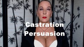 Castration Persuasion Goddess Natasha shares the reasons and eroticism of extreme Femdom of male castration and gelding as males are neutered and made a eunuch HD (MP4)