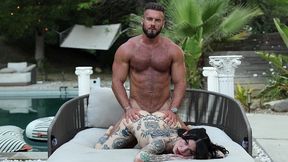 petite tattoed babe bella liora up and down on my big cock