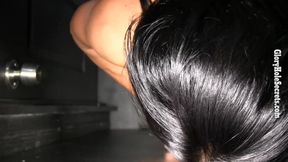 Gorgeous amateur milf Ashton first gloryhole POV
