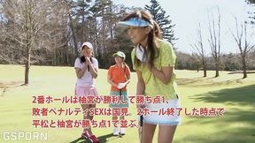 jav sex in the golf field fucking three japanese girls in hot game and threesome
