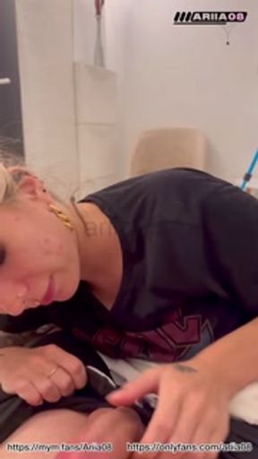 POV deep throat petite french alt amateur tattooed big facial cumshot