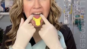 9 min POV watch dental assistant perform impression on herself for a night guard! Watch me go through each step with what I am doing and how to place it!