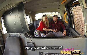 Female fake taxi she'll take you all the way