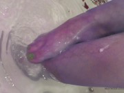Wet and sexy blue nylon Mistress feet tease you trailer