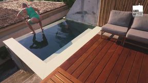Kinky Axel Abysse Tears His Hole In Pool Solo Anal Torment