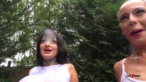 Mia Roux & Lia Outdoor Creampie Gangbang Orgy