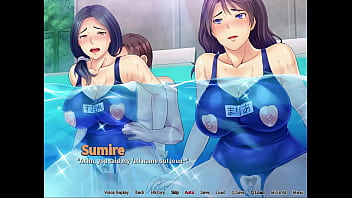 Netorious Neighbor Cumming for their Wifes ep4 - Threesome in the pool