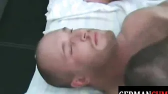 Stud facefucks his boyfriend before bareback fucking