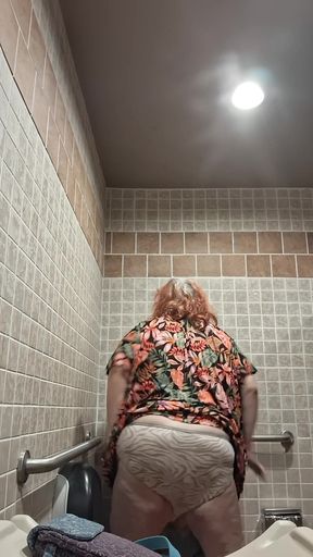 Big Beauty Nurse Vicki Dances and Strips in the Bathroom!