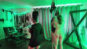 Lesbian Couple Dominated by Domina Dark