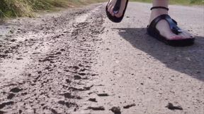 Little Walk with Puddles in Birkenstocks