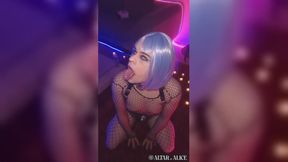 Goth Tranny Tgirl Femboy Shemale kneels for you