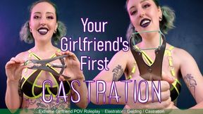 YOUR GIRLFRIEND'S FIRST CASTRATION - Sadistic Elastration Gelding POV Roleplay by Miss Faith Rae with Reproductive Denial and POV Bondage -- HD 1080p MP4