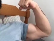 Arab Muscle Tensing Bicep Flex