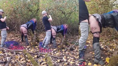 Guy finds milf lost in woods and fucks her