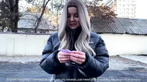 Beautiful Russian teen babe fucked in public