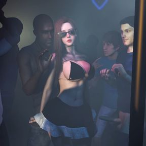 Fucked hot pussy at the club l Group sex 3D animation Hentai