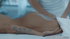 Black youngster rimmed and ass fucked by big cocked masseur