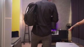 nerdy boy was caught masturbating while preparing for exams full