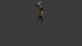 a girl dancing with sword