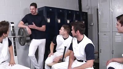 Andrew Stark, Johnny Rapid & Mike De Marko shag in gay orgy