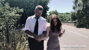 Sexy redhead Ella Hughes confessing her sexual encounters to her husband