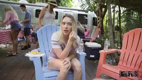 ”Juliette Mint can't stop fucking this big cock during bbq party”