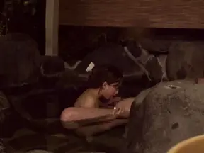 Hottie in sexy black stockings Claire Hasumi gets pussy stimulated