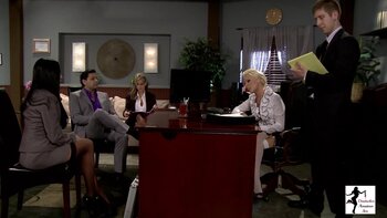 Audrey Bitoni Leads an Office Orgy to Sensual Bliss