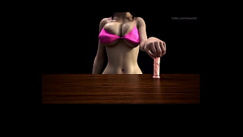 3D POV Huge Tits Chick solo Pink Bikini JOI Breast Expansion w/ Sound added