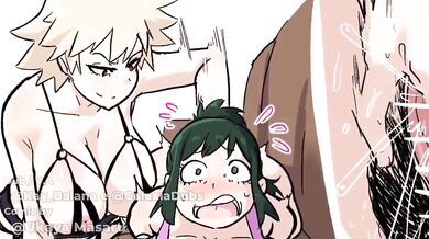 Giant strap on wrecks wet pussy squirt in anime yuri lesbian hardcore