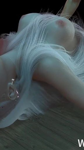 3D Gray Hair Cosplay Model Have Group Sex