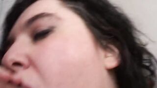 Amateur sex into 3 with anal and cumming for bbw