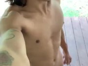 Emo Twink Walking Outside Naked Showing Off His Package