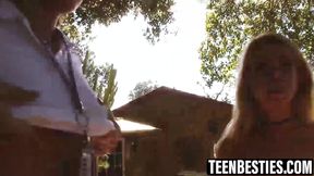 Outdoor lesbian orgy with toys and tattoos
