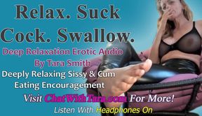 Suck it deep relax swallow sissy cum eating binaural beat trance