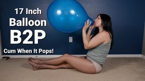 Blow Up Blue 17 Inch Balloon Blow2pop Cum When Pops - Kylie Jacobs - MP4 1080p HD