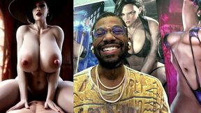 fat breast ass lady d cowgirl fucking cock, ai generated