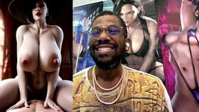 fat breast ass lady d cowgirl fucking cock, ai generated