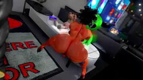 Himbo Flexes Massive Muscles While Grinding Thick Booty in Hot Hentai Fantasies