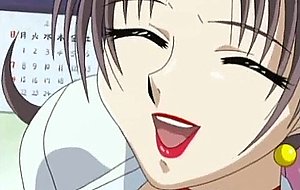 Giant tits hentai babe having sex with a futa babe