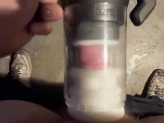 POV - trying an auto stroker , can’t even get all the way hard with it