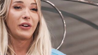 Busty Blonde Babe Gives A Sloppy Deepthroat To Transexual And Rides His Big Dick