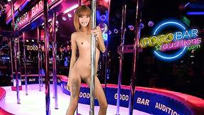 ”Bombshell Thai chick has an interview on the casting couch of the world famous GoGo bar”