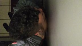 Thick cock destroyed in gloryhole got my dick sucked raw