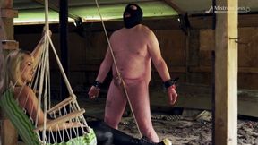 By the balls, that's the best way to secure many objects!