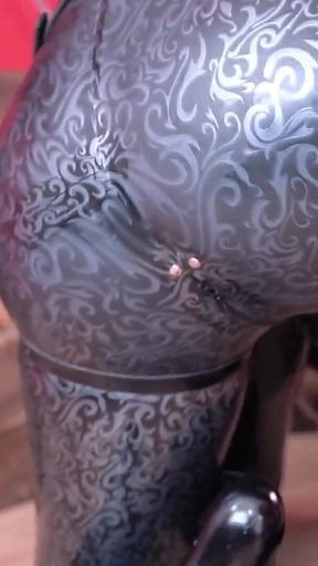 Latex Mistress Verbally Humiliates and Strapons Rubber Sissy Doll. Arya Grander