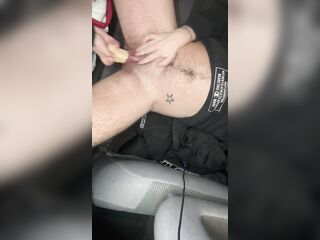 Jordan Green FTM GIANT Squirt On Sex Toy In Jeep